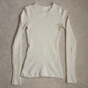 INHABIT Cream Cashmere Sweater